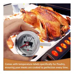 GENERICO - TERMÓMETRO DE PARRILLA PINCHA CARNE COCINA