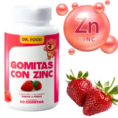 GENERICO - Gomitas Masticables Sabor Fresa con Zinc 60 gomitas