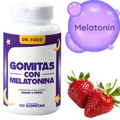 GENERICO - Gomitas Masticables Sabor Fresa con Melatonina 60 gomitas