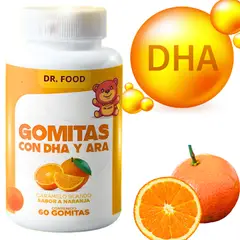 GENERICO - Gomitas Masticables Sabor Naranja con DHA y ARA 60 gomitas