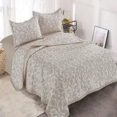 MINGDA - Set de cobertor 2 pz verano de 5 piezas 100% algodón