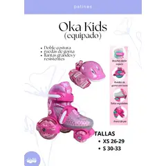 OKA - PATIN LINEAL KIDS EQUIPADO FUCSIA XS 26-29