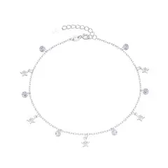 SANTORAL - Pulsera Estrellitas Punto de Luz - Plata