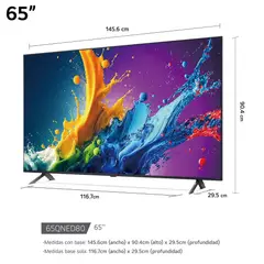 LG - TELEVISOR SMART TV QNED 4K 65 65QNED80TSA CON THINQ AI 2024
