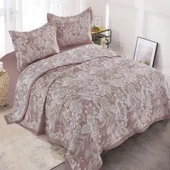 MINGDA - Set de Cobertor verano 2pz de 5 piezas+ Juego de sabanas + fundas 100% Calidad