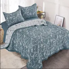 MINGDA - Set de Cobertor verano 2pz de 5 piezas+ Juego de sabanas + fundas 100% Calidad