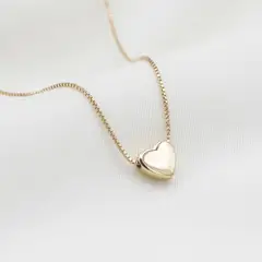 GENERICO - Collar Dorado con Corazón Voluminoso y Cadena Ajustable