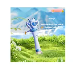 GENERICO - Varita Mágica de Burbujas Color Rosado Musical y con Luces PREMIUM