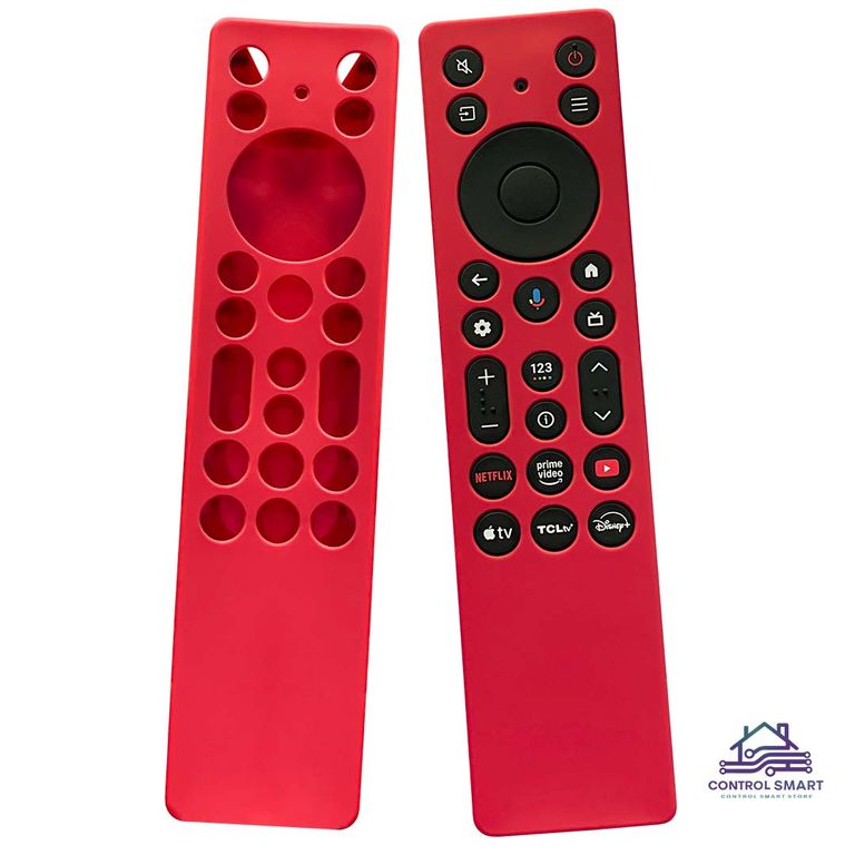 Funda Roja De Silicona Flexible Para Control Tcl Smart Tv Moderno 2025