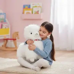 GENERICO - Peluche Alpaca Andina Nube de Ternura con Collar Cascabel - Ultra Suave y Esponjosa