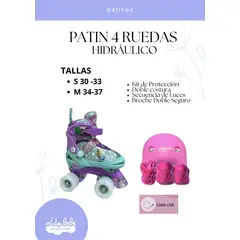 OKA - PATIN 4 RUEDAS HIDRAULICO CENICIENTA TALLA S 30 A 33