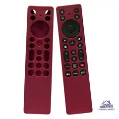 GENERICO - Funda Rojo Vino De Silicona Flexible Para Control Tcl Smart Tv Moderno 2025