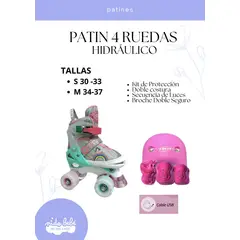 OKA - PATIN 4 RUEDAS HIDRAULICO UNICORNIO TALLA S 30 A 33