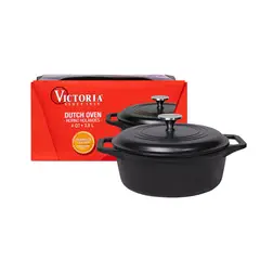 VICTORIA - Olla 24 Cm 3.8 Lt Hierro Fundido Holandés Esmaltada