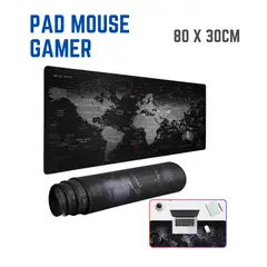 GENERICO - MOUSE PAD GAMER IMPERMEABLE 80 x 30 XL NEGRO