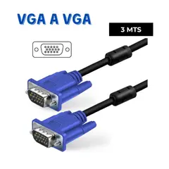 GENERICO - Cable Conector Para Monitor Vga a Vga 3 Metros
