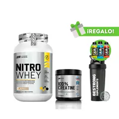 UNIVERSE NUTRITION - PROTEÍNA NITRO WHEY 1KG VAINILLA + CREATINA UN 150G + SHAKER + 3 XB