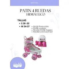 OKA - PATIN 4 RUEDAS HIDRAULICO ESTRELLA TALLA S 30 A 34