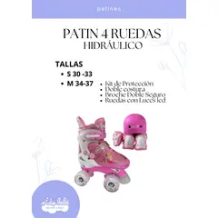 OKA - PATIN 4 RUEDAS HIDRAULICO PRINCESS TALLA S 30 A 33