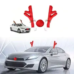 GENERICO - Adorno navideño reno rojo para carro