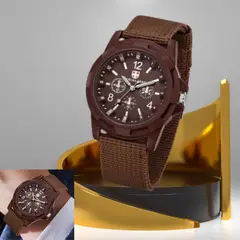 GENERICO - Reloj de cuarzo para caballeros pantalla digital casual, correa de lona