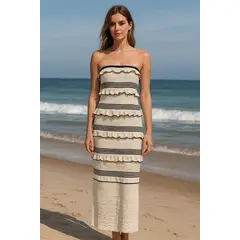 AMA OUTFITTERS - VESTIDO TEJIDO EN HILO CRETA