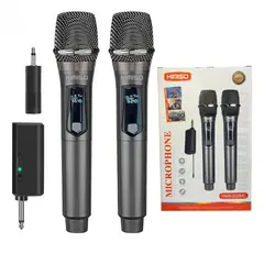 SANC - Micrófonos Inalámbricos Dual Recargables Con Receptor 30 M