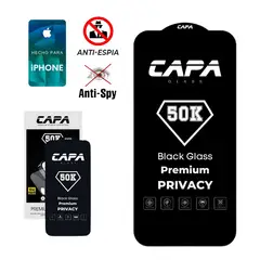 SHIELD - Mica Protector de Pantalla de Vidrio Premium 50K Antiespía para iPhone 16 Pro Max