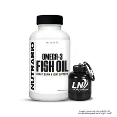 NUTRABIO - Aceite de pescado - Fish Oil Omega 3 - 150 cápsulas + Portaproteina