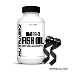 NUTRABIO - Aceite de pescado - Fish Oil Omega 3 - 400 cápsulas + Straps