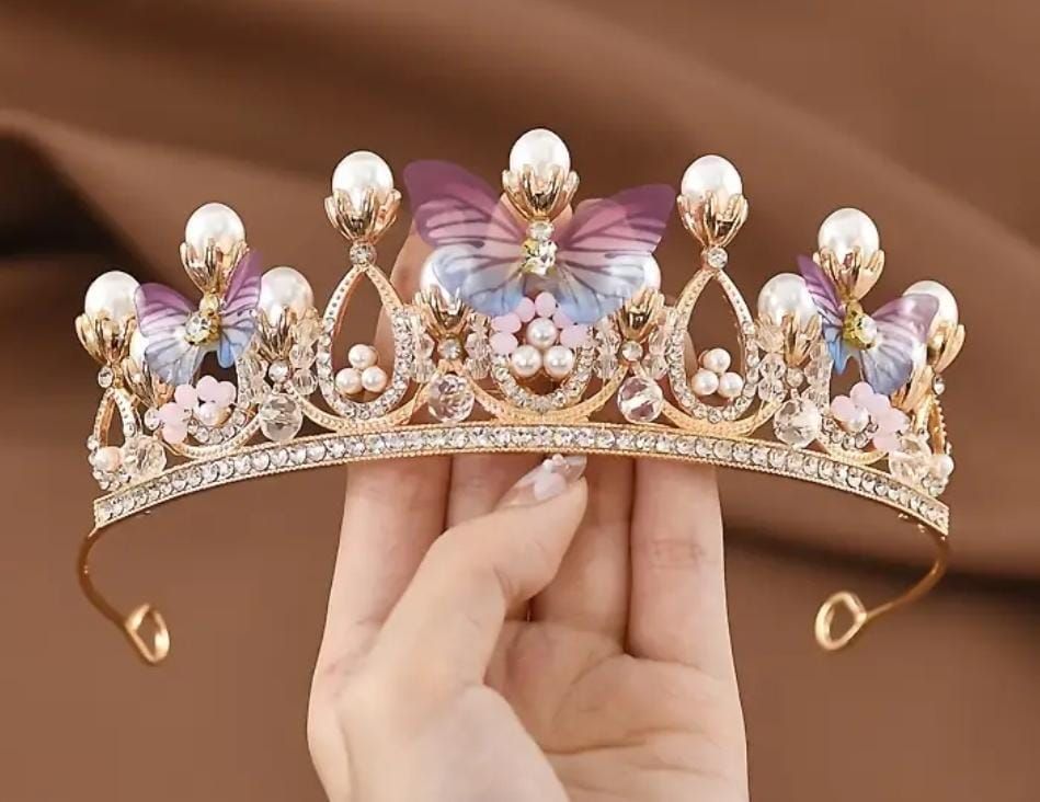 Tiara Corona Mariposas para Cumpleños Graduaciones