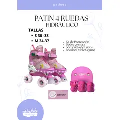 OKA - PATIN 4 RUEDAS HIDRAULICO PRINCESA TALLA M 34 A 37