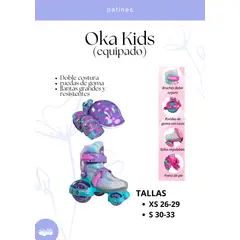 OKA - PATIN LINEAL KIDS EQUIPADO LILA XS 26-29
