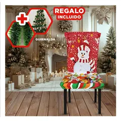 ANIMALIA - Forro Navidad con Muñeco de Nieve Regalos y Copos Rojo Set 2 Y+Guirnalda Nav