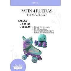 OKA - PATIN 4 RUEDAS HIDRAULICO SIRENA TALLA M 34 A 37