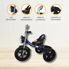 CONFORT KID'S - Triciclo Chavito para Niños «HARLEY» BLUE