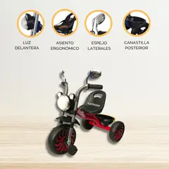 CONFORT KID'S - Triciclo Chavito para Niños «HARLEY» Red