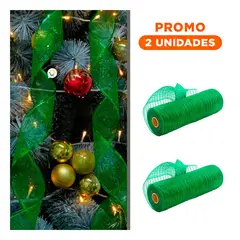 ANIMALIA - Pack2 Malla Decorativa para Coronas Ramos y Centros de Mesa Verde