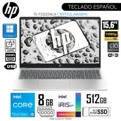 HP - Laptop 15-FD0254LA Intel Corei5- 1334U 8GB RAM 512GB SSD 15.6" FHD WIN11