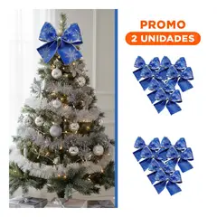 SKYBLOO - Pack2 Lazo Decorativo Azul con Toque Festivo