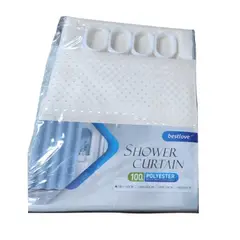 GENERICO - Cortina de Ducha Impermeable de Poliéster Blanco 180x180 cm