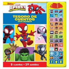 JURASSIC PARK - Libro interactivo SPIDEY Y AMIGOS- TESORO DE CUENTOS 39 SONIDOS + STICKERS
