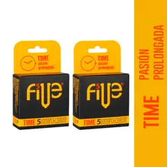 DR PINKY - Preservativos Condones Five Time 5 Efecto RETARDANTE Sexual Pack 02 Cajas