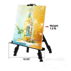 GENERICO - Trípode de Aluminio Plegable y Ajustable para Pizarra Cuadros o Presentaciones Liviano y Resistente