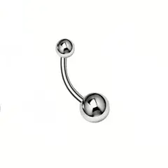 GENERICO - Piercing para el ombligo color plata