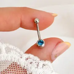 GENERICO - Piercing para el ombligo - Color turquesa