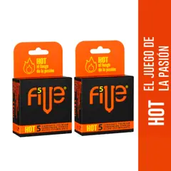 DR PINKY - Pack 02 Cajas Preservativos Condones Five HOT