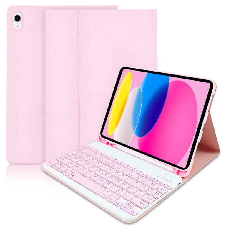 FUNDA SMART COVER CON TECLADO TOUCH PARA IPAD 10TH109A1611VA 11 PULGADA ROSA