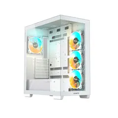 GIGABYTE - Caja Mid Tower C500Pi Panorámica Stealth, Color Blanco, Diseño Elegante Y Espacio