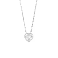BALIQ - Collar Corazón Punto Luz Plata 925